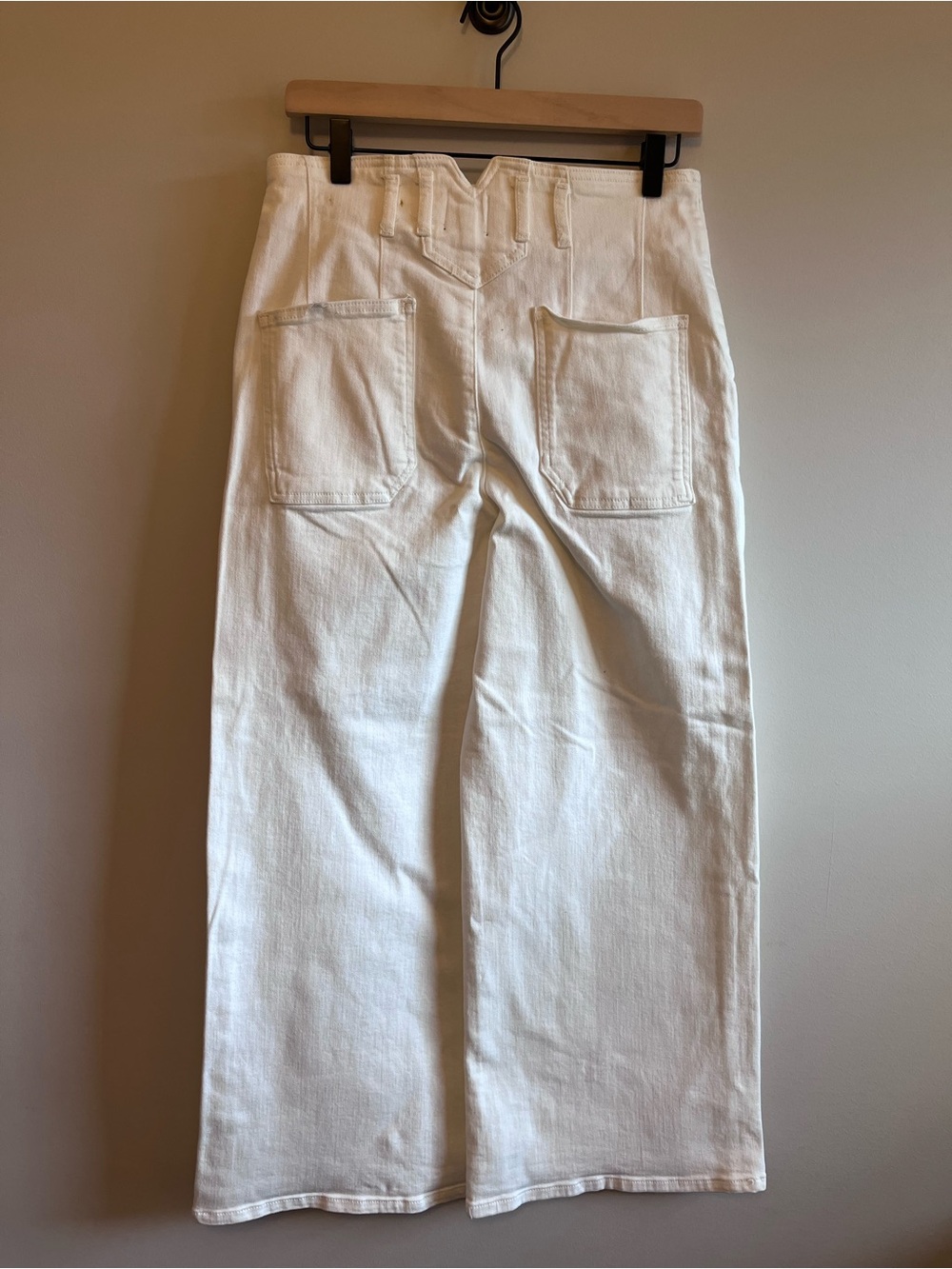 Anthropologie Maeve White Wide-Leg Jeans - Picture 2 of 6